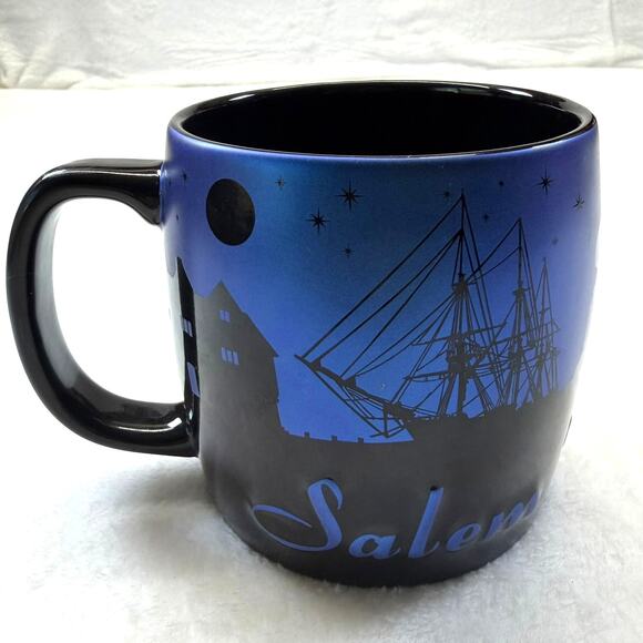 SALEM Night Sky Silhouette Mug Americaware 22oz Coffee Tea Cup 2017 Witches - Picture 3 of 5